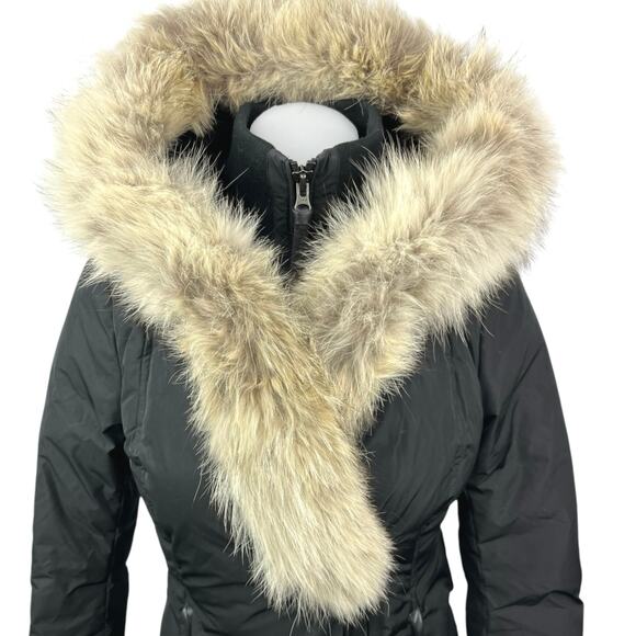 Mackage Black Kay Fur Collar Authentic Full Zip Snow Puffer Coat Jacket Size XS - Picture 4 of 13